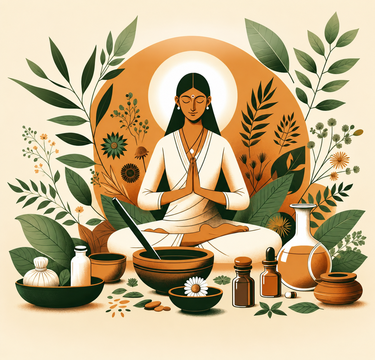 Ayurvedic Meditating Yogi Artwork